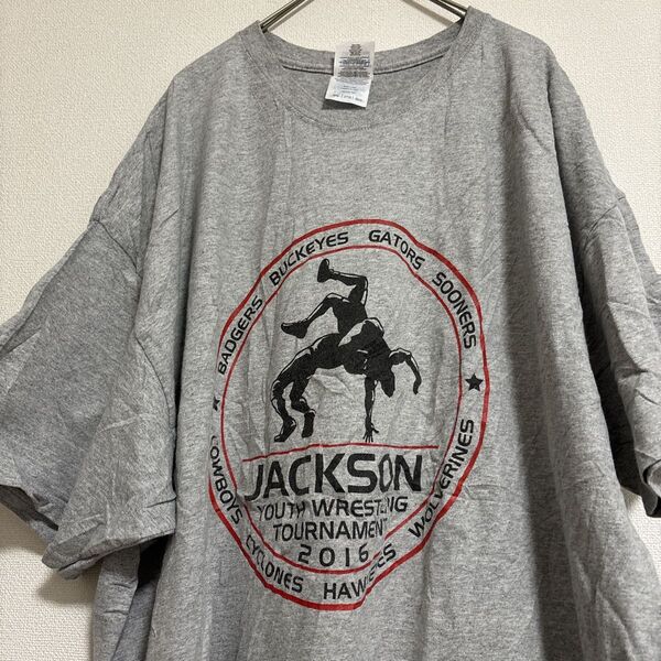 アメカジ Tシャツ グレー ギルダン 古着 オーバーサイズ 2XL
