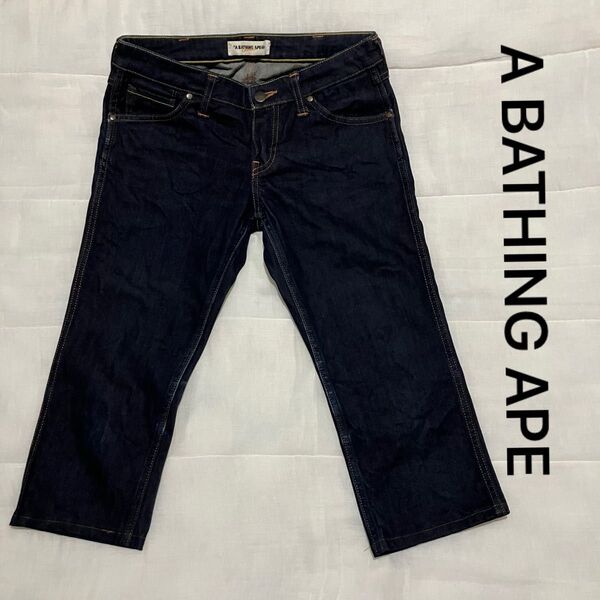 A BATHING APE デニム クロップドパンツ