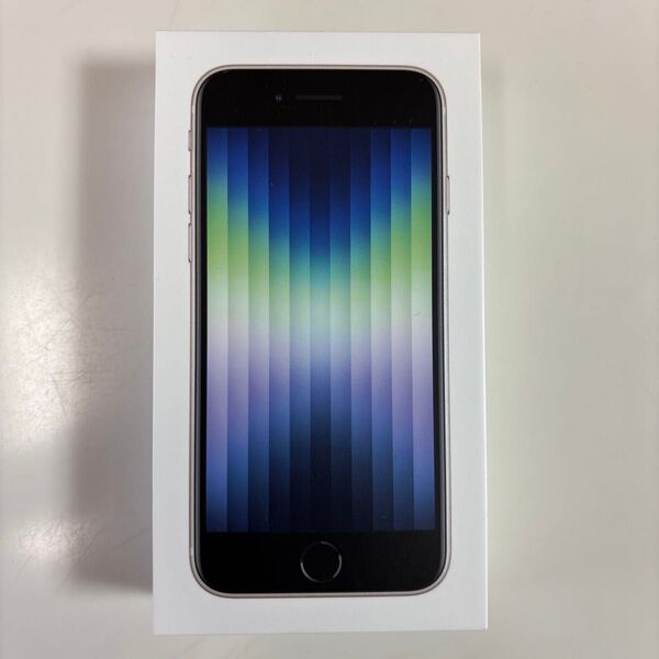 iPhone SE (第 3世代) 64GB Starlight 空箱&SIMピン・説明書・アップルシール