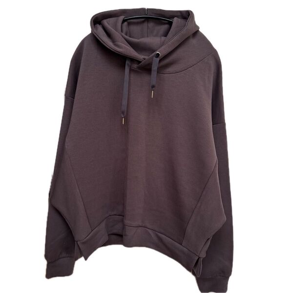 【RagOut】RO ダンボールスウェット プルオーバー ブラウン L フーディー ドルマンスリーブ 春秋 美品