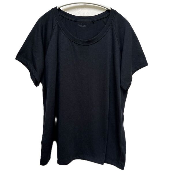 【GUActive】L ブラック 無地 半袖Tシャツ