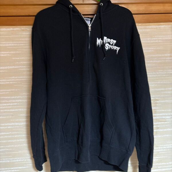 MY FIRST STORY ハーフジップパーカー 黒 マイファス君