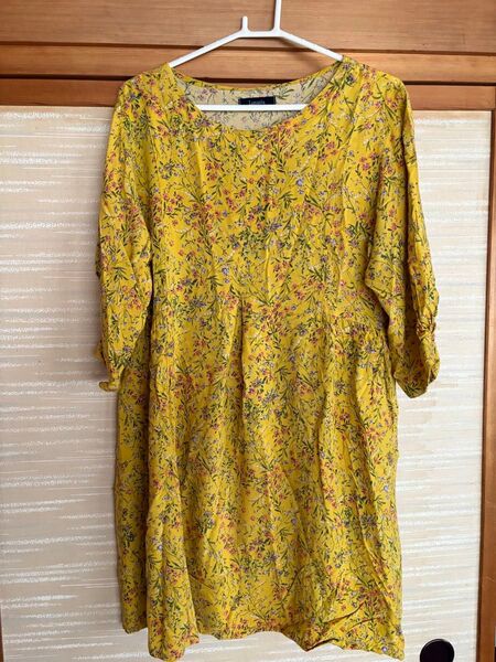 Techichi 花柄ワンピース マスタードイエロー