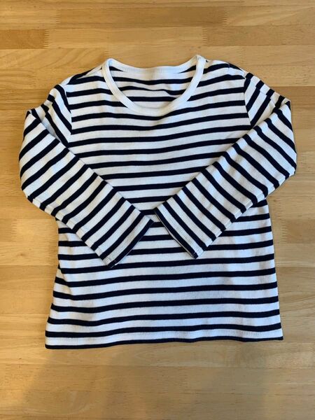 【UNIQLO】長袖 Tシャツ カットソー ロンT ボーダー 100cm