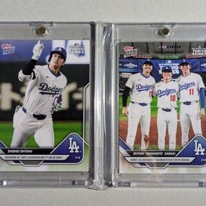 大谷翔平- 2025 MLB TOKYO SERIES Topps NOW Card 5 、大谷/山本/佐々木Card7