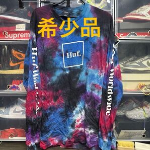 HUF タイダイ ロンT Lサイズ ロゴ ブリーチ ☆日本未発売☆