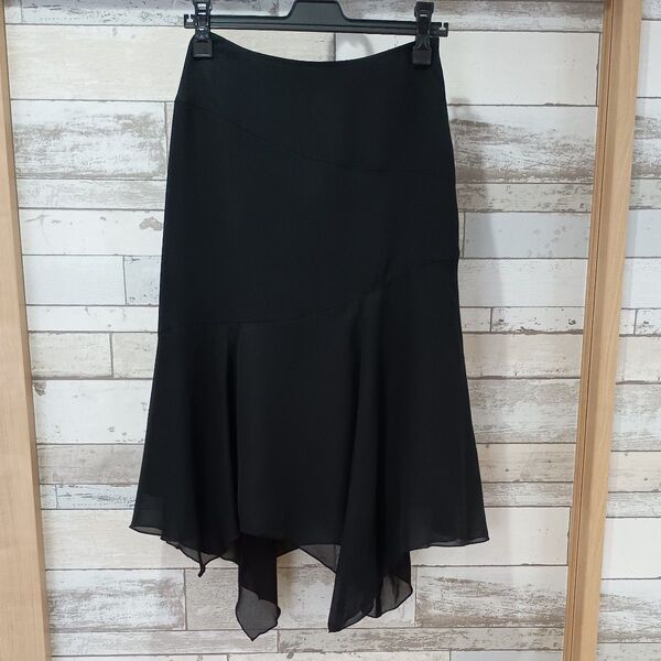 【美品】アシンメトリー マーメイドスカート ブラック S