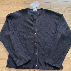 tal. by yumi. カーディガン オーバーサイズ 未使用品 ブラウン 暖かい ベロア調