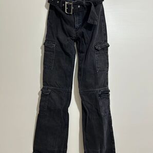 ZARA ブラックカーゴパンツ