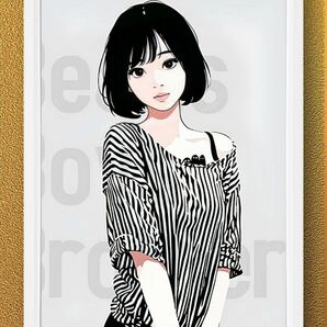 バックサイドワークス【A4 サイズ写真ポスターフレーム付き2点セット】アート ポスター 額装品