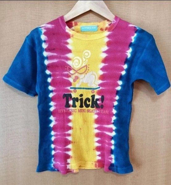 ヒステリックミニ タイダイ柄ロゴTシャツ(130cm)