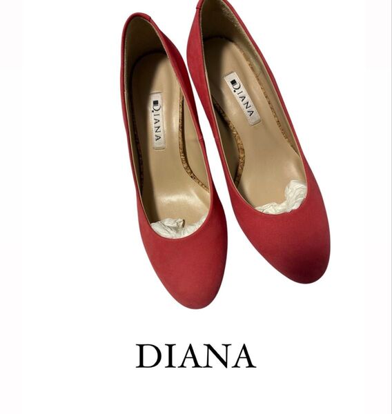 DIANA パンプス スエード コーラルピンク ダイアナ