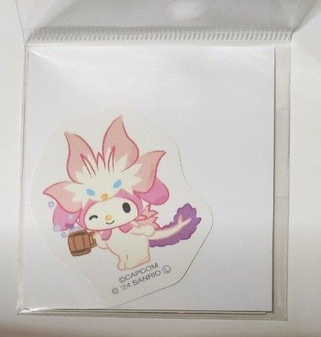 モンハン×サンリオ 20周年 ステッカー タマミツネ×マイメロディ