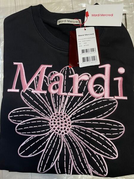 新品【タグ付き】マルディメクルディ Mardi Mercredi 刺繍スウェット
