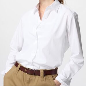 ★ほぼ新品★2025.3.31購入 コットンシャツ ホワイト Sサイズ
