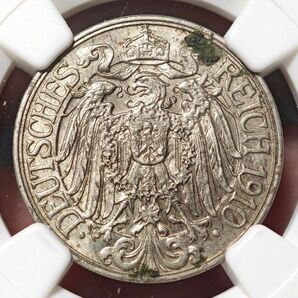 【UNC】NGC 1910A ドイツ 25ペニヒ ニッケル貨 硬貨