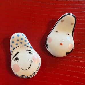 おかめ&ひょっとこ 陶器箸置きセット