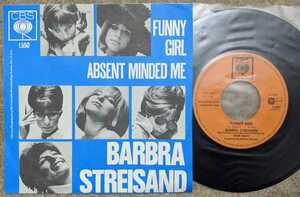 蘭CBS 7&#34;◆Barbra Streisand:Funny Girl/Absent Minded Me