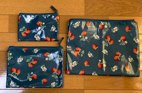 いちごのポーチ3点セット(大、中、小)