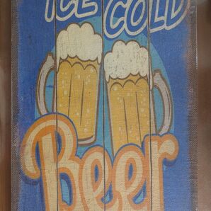 麻生地oil printingキャンバス◎ICE COLD BEER◎60X40