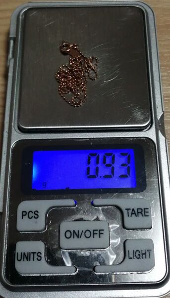 【値下不可】k10 約0.93g カットボール ネックレス チェーン
