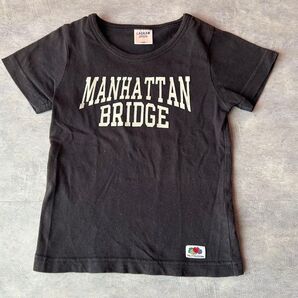 LAGKAW Tシャツ 110サイズ ブラック MANHATTAN BRIDGE