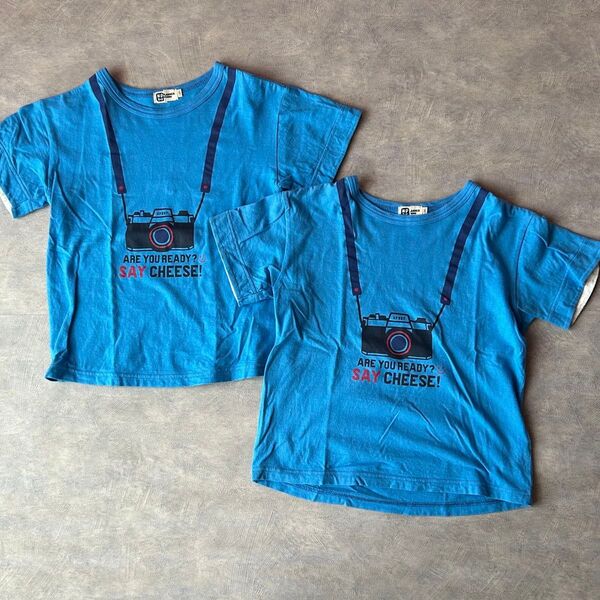 anyFAM キッズ Tシャツ 2枚セット 120cm ブルー系