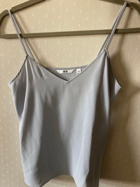 ユニクロ ドレープ キャミソール グレー Sサイズ UNIQLO タンクトップ