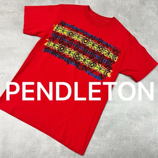 PendletonペンドルトンTシャツ赤ネイティブアメリカンUSA古着