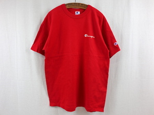 champion■ワンポイントプリントTシャツ レッド/L 90S チャンピオン