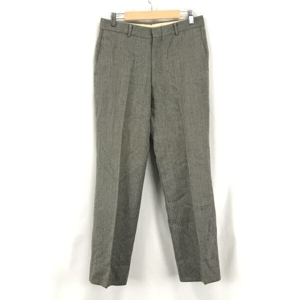 Aquascutum★ウール100%/スラックスパンツ【Mens size -76/股下70cm/グレー系/gray系】Made in Japan★Vintage/Pants/Trousers◆BH10