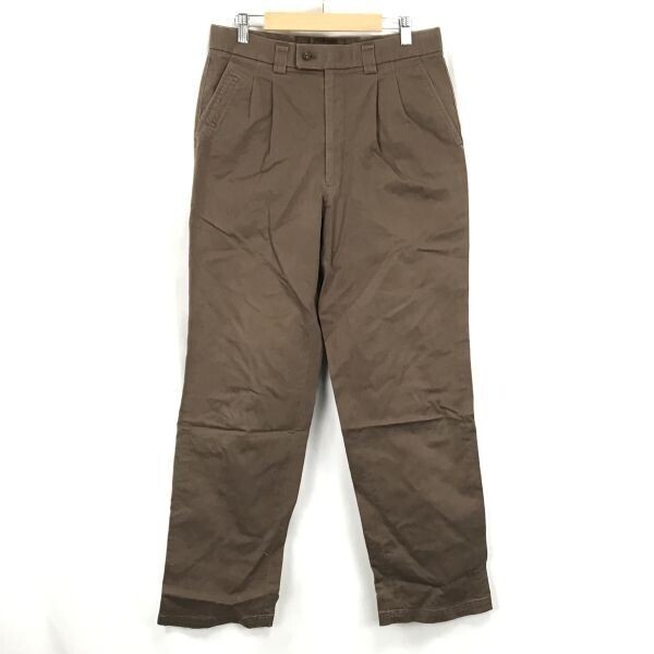 23区SPORT/オンワード樫山★ツータックパンツ【メンズ82/股下77cm/茶/ブラウン】ゴルフ/スポーツ◆BG673
