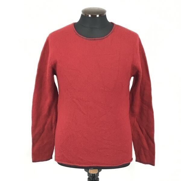 メンズメルローズ★ウール100%/ニットセーター【メンズ3/赤/レッド】MEN'S MELROSE◆BG568