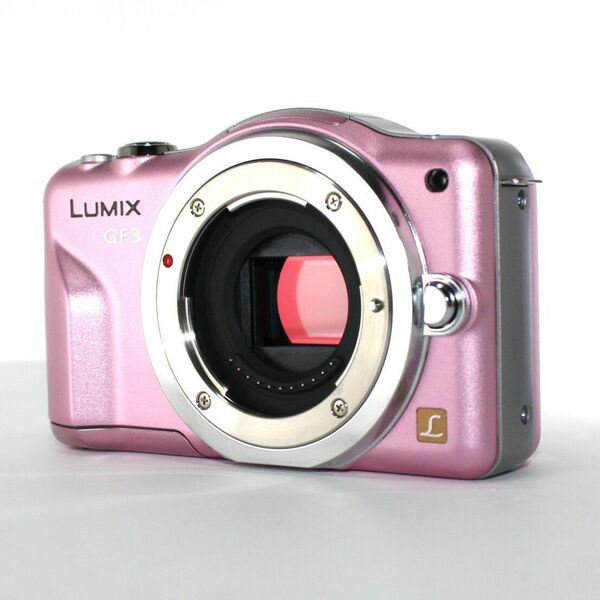 Panasonic LUMIX DMC-GF3 ミラーレスカメラ ピンク☆完動美品☆動作確認済み!SDカード付き!