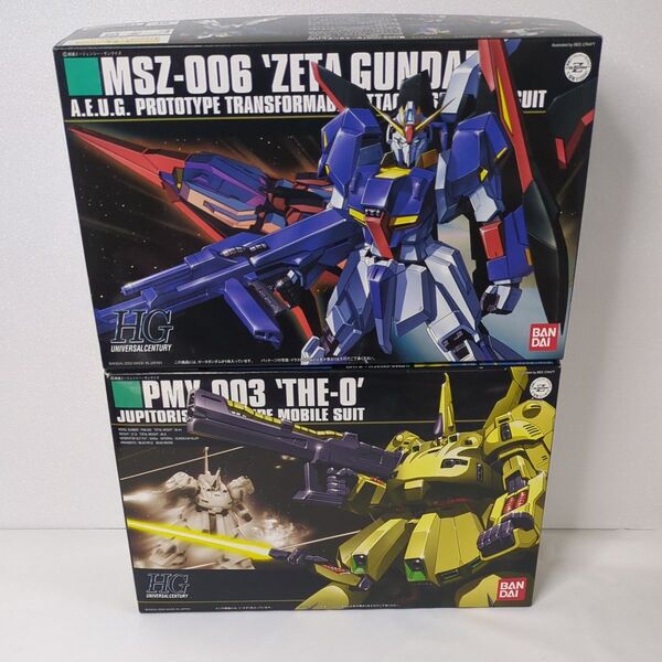 【未組立品2個セット】HGUC ゼータガンダム & ジ・O BANDAI ガンプラ 赤