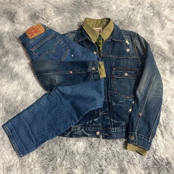 Levi's 501ジーンズ コーデ売りアメカジ ネクタイコーデ ジャケットらついてきません。