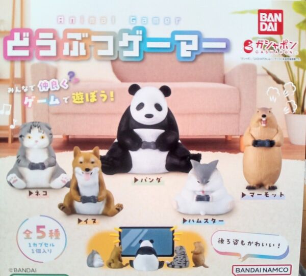 どうぶつゲーマー 全5種セット フルコンプ ガチャ カプセル