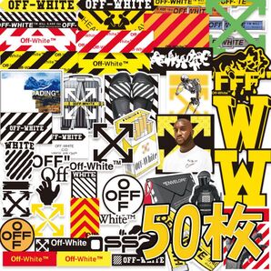 新品未使用 50枚入り Off-White オフホワイトステッカー シール