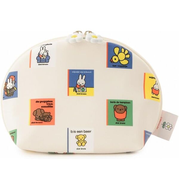 新品 Dick Bruna 絵本柄ポーチ ジェラートピケ ミッフィー コラボ