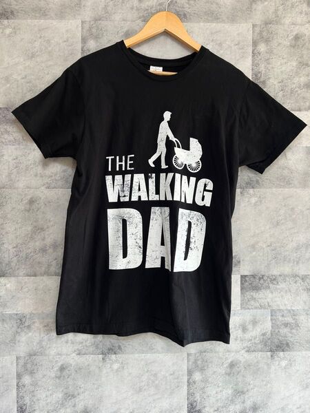 ウォーキングダッド Tシャツ 半袖Tシャツ ブラック Lサイズ パロディ パパにオススメ