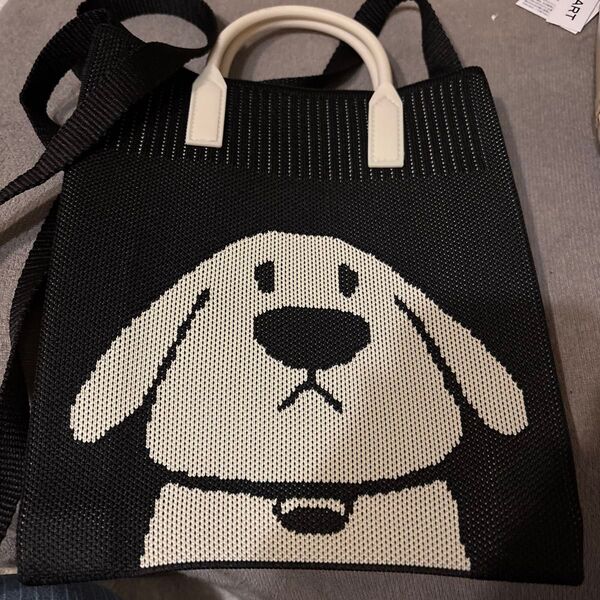 犬のイラストがかわいいショルダーバッグ