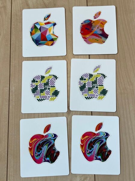 Apple アップルギフト ステッカー 6枚 未使用