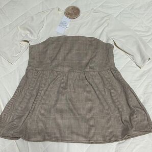 #talbyyumi 受注生産 プルオーバー M ビスチェ風 ゆみさん しまむら 淡色 保管④