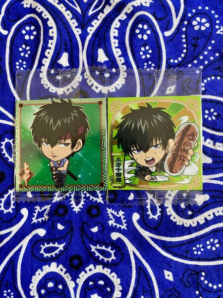 【 BANDAI 】銀魂 にふぉるめーしょん シールウエハース 土方十四郎R トッシーN シール 2枚 セット【 未開封 】