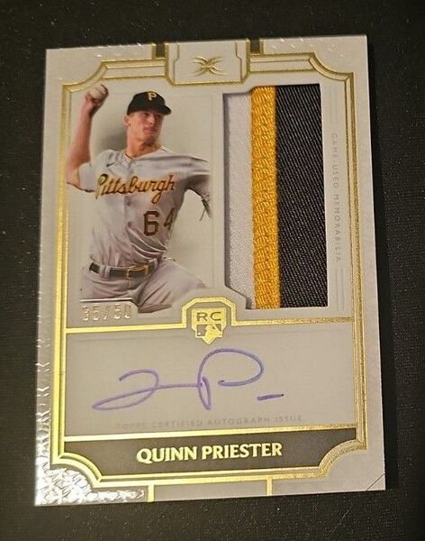 TOPPS DEFINITIVE Quinn Priester Relic Auto 35/50 Rc