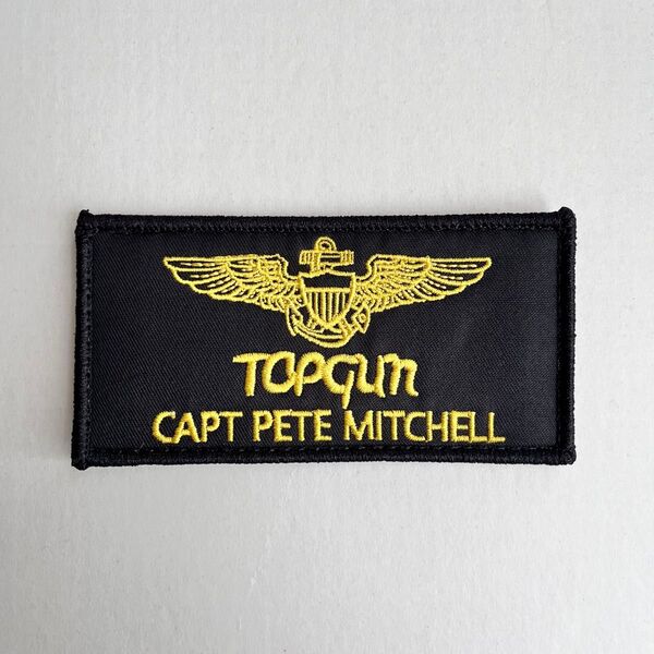 【新品】トップガン マーヴェリック ベルクロ付刺繍ワッペン TOP GUN アメリカ海軍 米国 ネームタグ