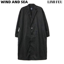 S 新品【WIND AND SEA LIMI FEU × WDS OVER COAT / BLACK (LIMI-01) ウィンダンシー x リミフゥ オーバーコート ジャケット 黒 ブラック】_画像3