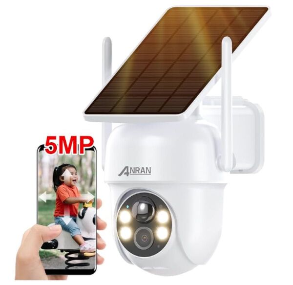 500万超高画素・高効率充電一体型・屋外 ソーラー 工事不要 遠隔操作 家族共有 無線 遠隔監視機能 wifi