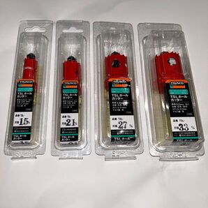 ホールカッター TRUSCO TSL15mm/21mm/27mm/33mm 4点セット