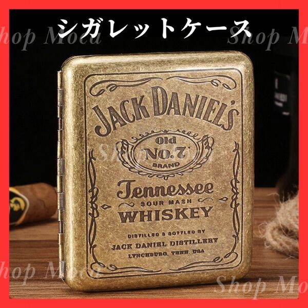 392 シガレットケース タバコケース 20本収納 たばこ 煙草 喫煙具 ヴィンテージ レトロ コンパクト ジャックダニエル